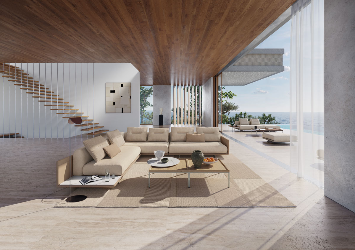 Rolf Benz Taya Bank binnen en buiten design hoekbank